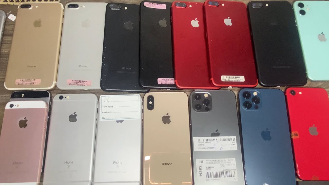 điện thoại cũ giá từ 320k, iphone 7 plus mới về nhiều màu giá từ 1tr3, ip 12 pro 256gb 8tr5...