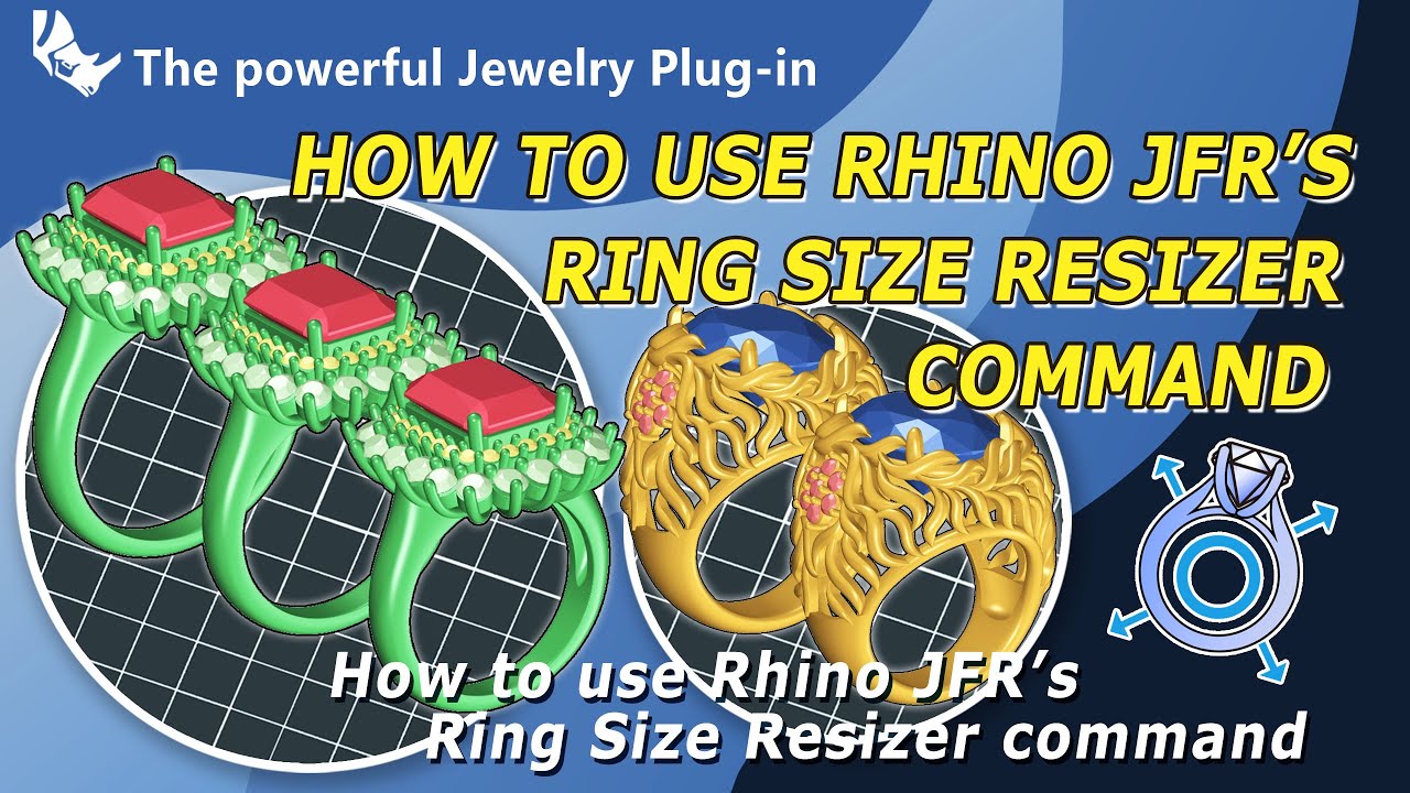 How to use Rhino JFR’s Ring Size Resizer command | 3D Jewelry Design | Jewelry CAD | Matrix