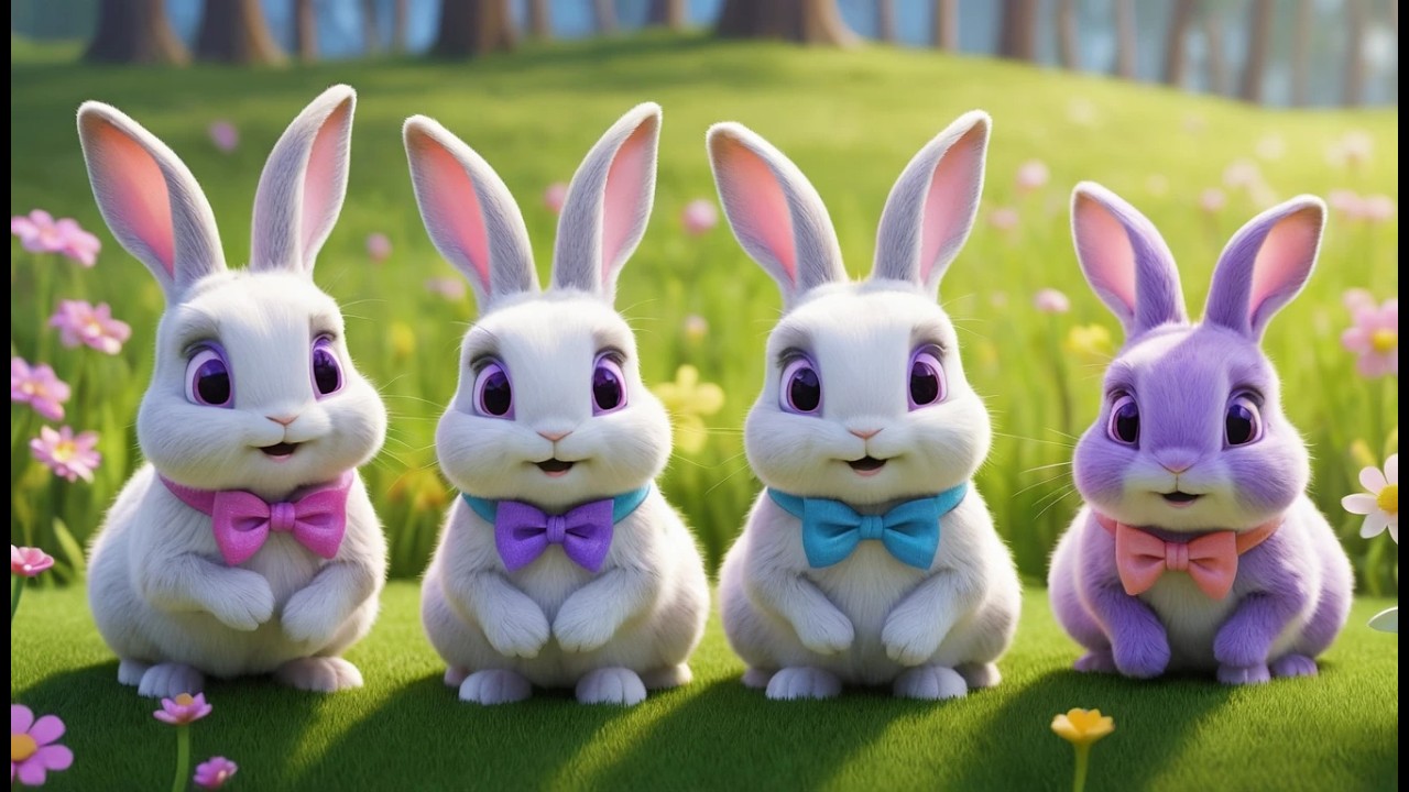 Eight Little Bunnies Sniff Sniff Sniff | Funny Animal Sounds & Counting Rhyme-