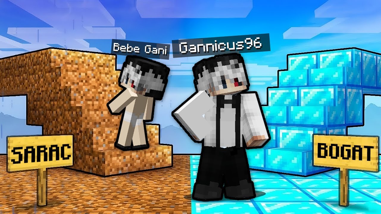Minecraft BOGAT vs SARAC...(Alege Drumul Corect)