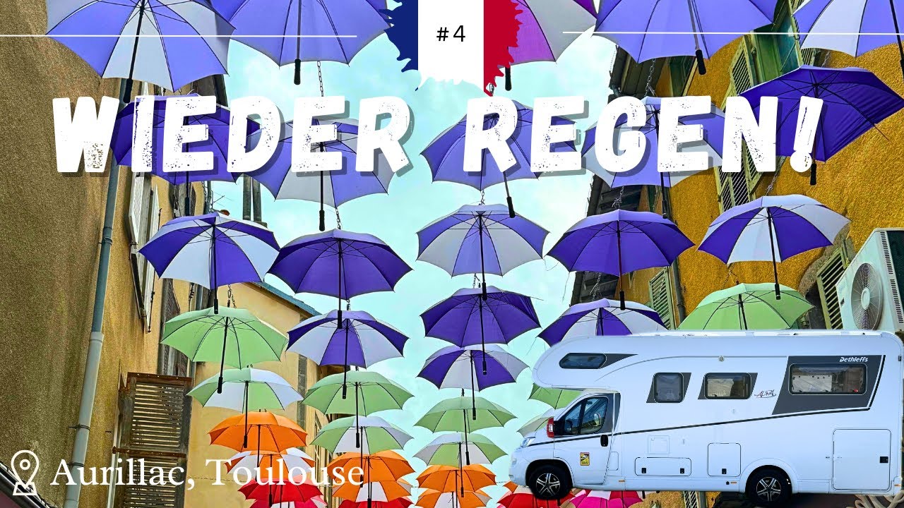 Mit dem Wohnmobil in FRANKREICH | Regenschirme aus AURILLAC | Radtour nach TOULOUSE | Herbst #4