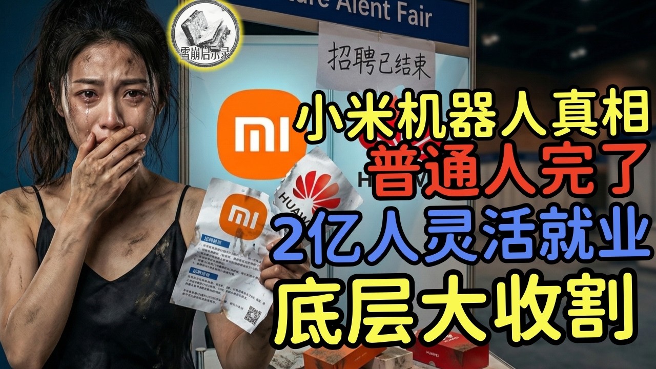 小米机器人的阴谋：资本家雷军抛弃普通人，2亿灵活就业者背后，最后的活路，被资本全面封死！&nbsp;这场科技革命，专门收割40岁以上的人