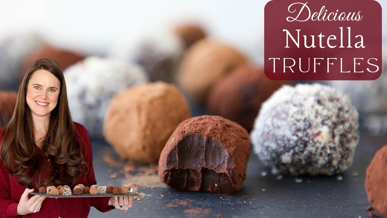 DELICIOUS NUTELLA TRUFFLES: Dark chocolate Nutella truffles that will melt in your mouth!