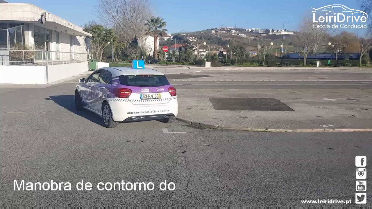 Contorno do passeio em marcha-atrás.