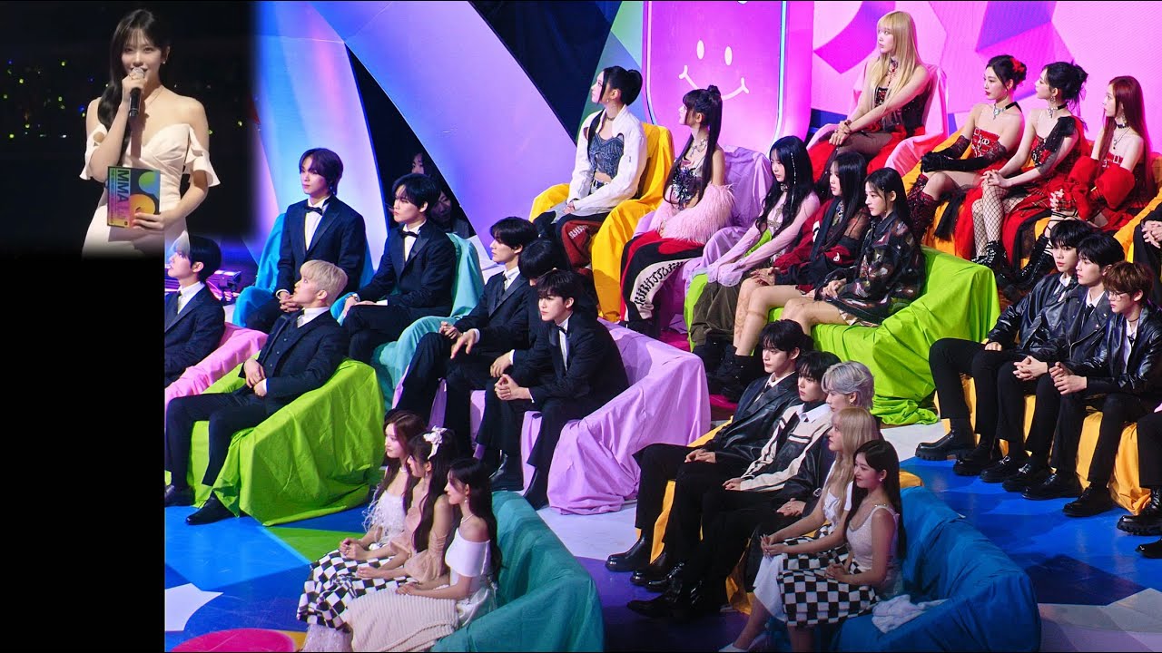 [안유진 MC 오프닝]에스파,아이브,뉴진스,IVE NCT DREAM,제로베이스원 NewJeans aespa Reaction @231202 2023 mma 멜론뮤직어워드 직캠