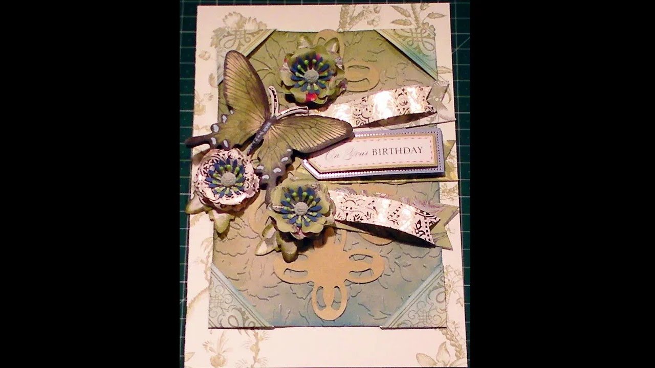 124 Cardmaking Tutorial ❤ Short ❤ Anna Griffin Peacock 3D Butterfly Embossed Card [Just a Quickie] 🤣