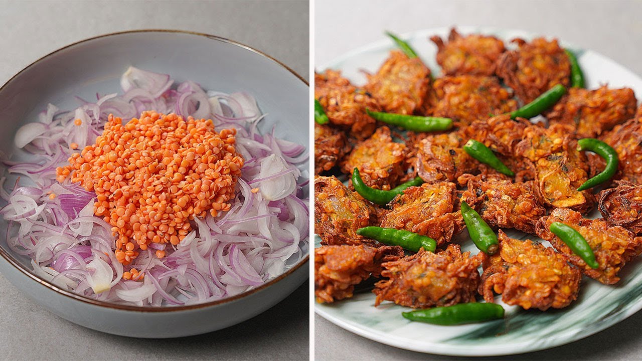 Onion and dal can make this super delicious snacks | Crispy onion snacks | Yummy