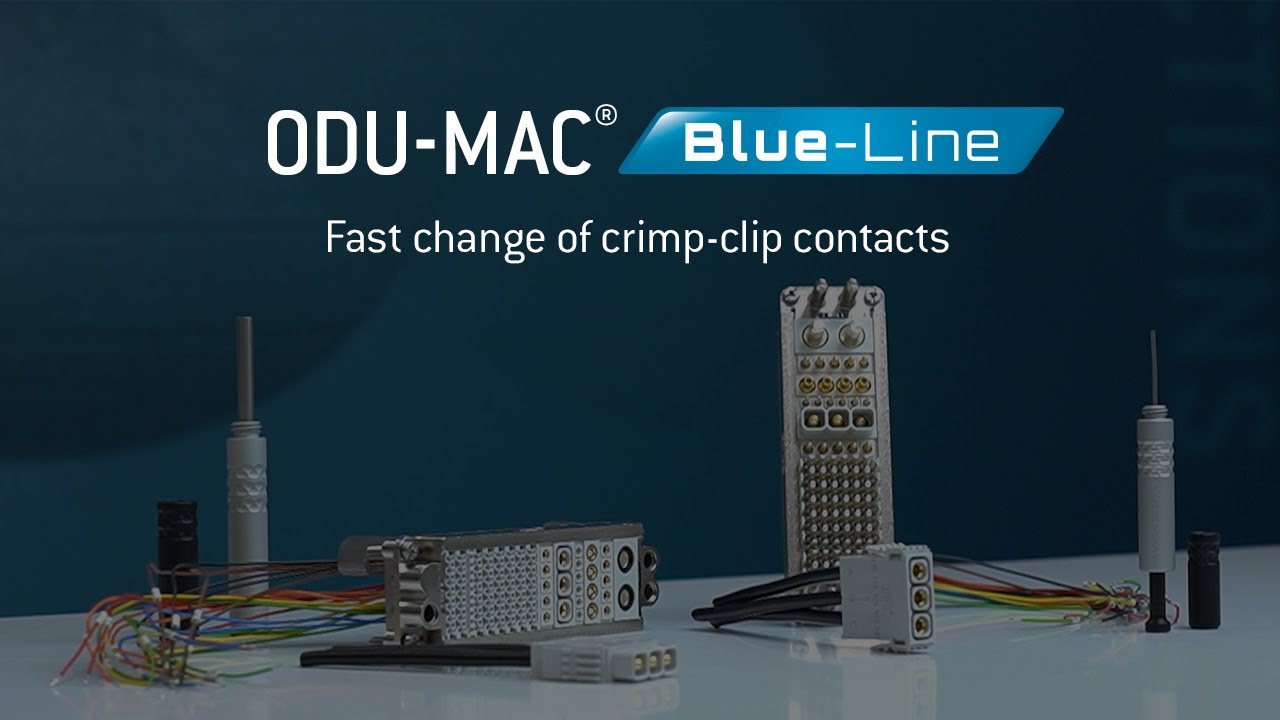ODU-MAC&reg; Blue-Line &ndash; Fast change of crimp-clip contacts