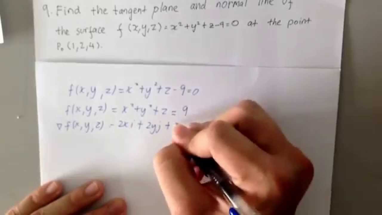 How to find the tangent plane and normal line