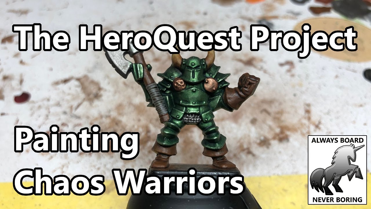 How to Paint HeroQuest Chaos Warriors | Green Metallic Armour | HeroQuest Restoration Project