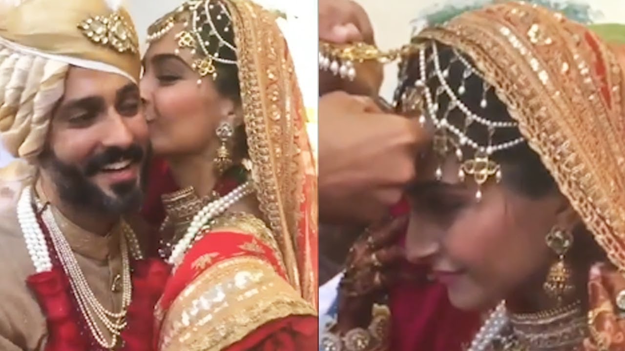 Inside Video: Anand Ahuja Fills Sonam Kapoor's Maang With Sindoor And Sonam Gives Him A Kiss Of Love
