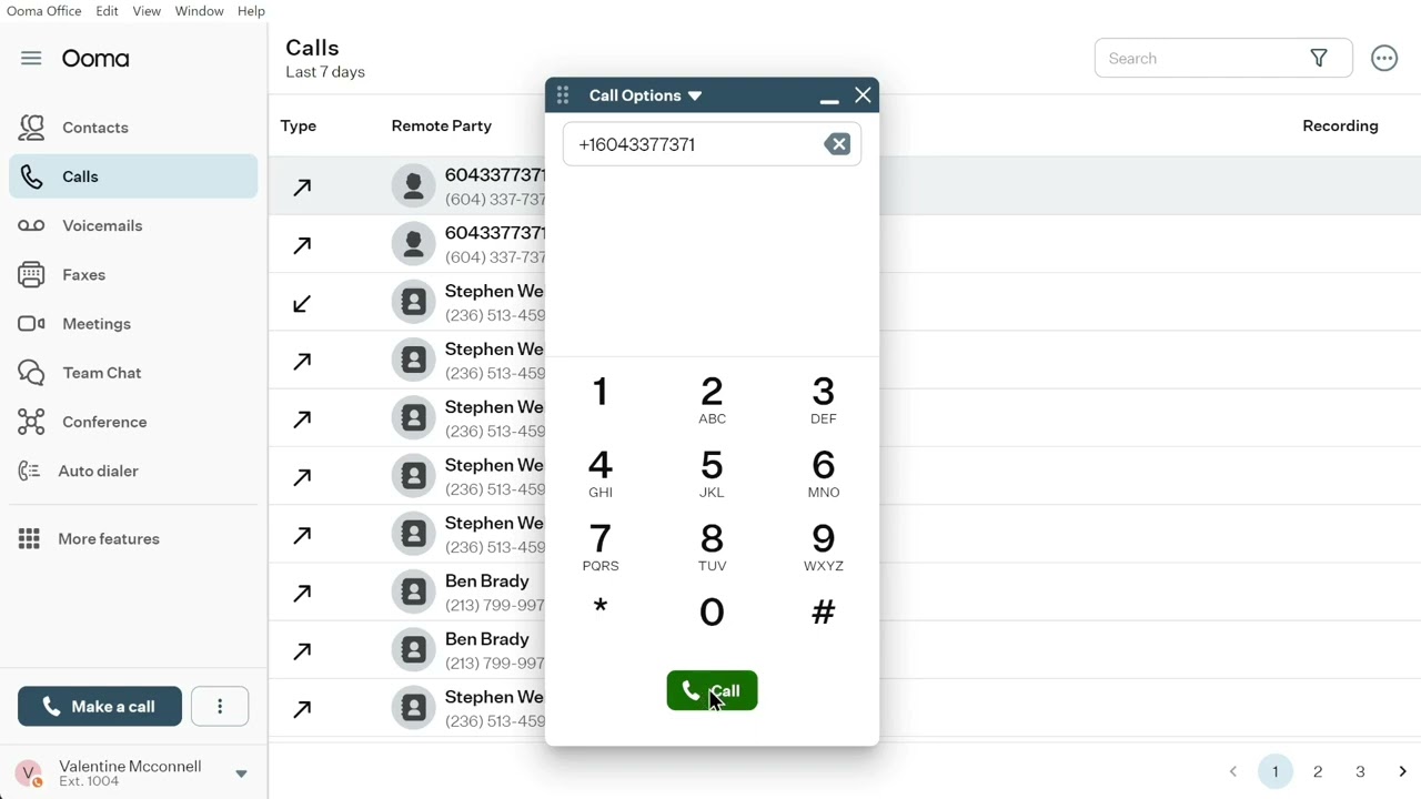 Ooma Office Tutorial: Accessing Communications Log