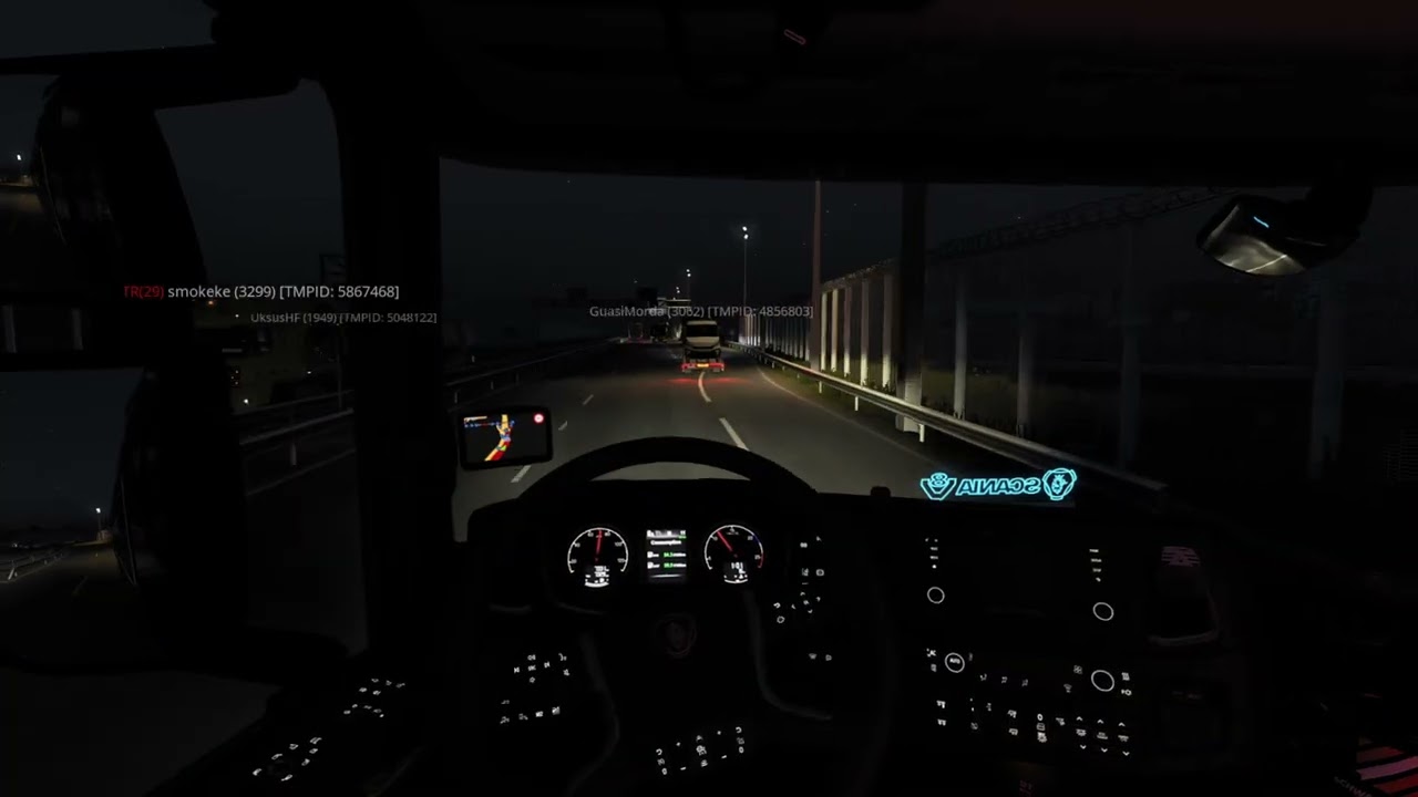 ETS2 - Scania 460 S Black Edition - BİG TRAFFİC - TMP - Disburg-Calais - PART2-POV  -Beam Eye - 1.57