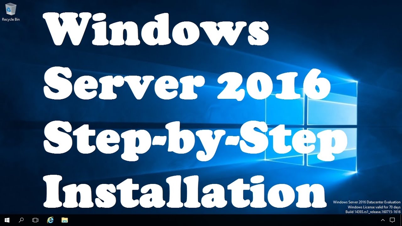 Пошаговая установка Windows Server 2016