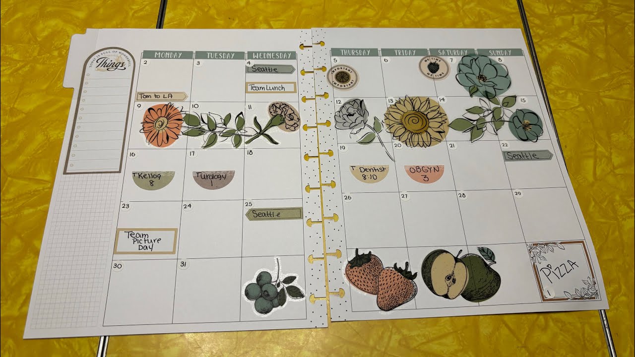Happy Planner March monthly set up