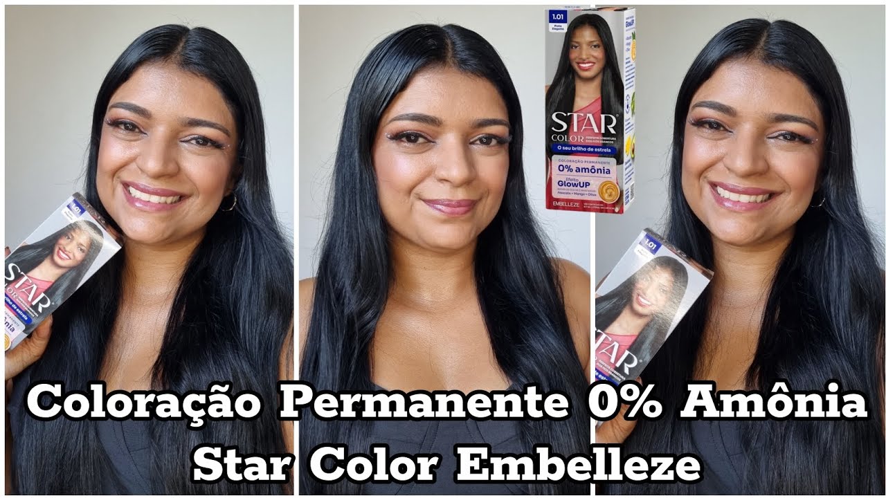 Testando a Coloração Permanente 0% amônia Star Color da Embelleze | Preto Elegante 1.01