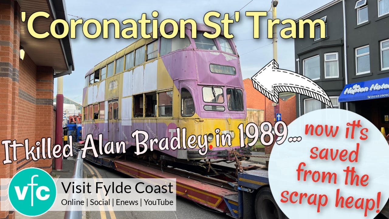 Coronation Street Tram 710 that Killed Alan Bradley is saved - now at Rigby Road