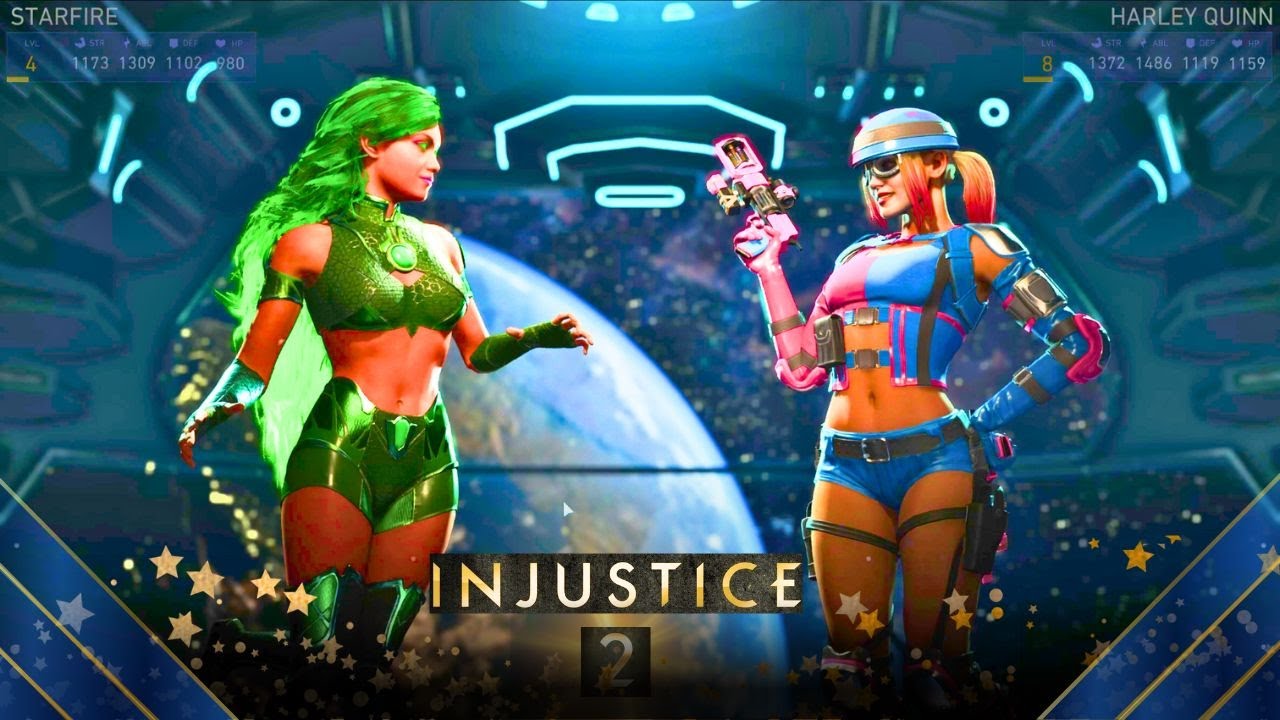 Injustice 2 - Starfire Vs. Harley Quinn