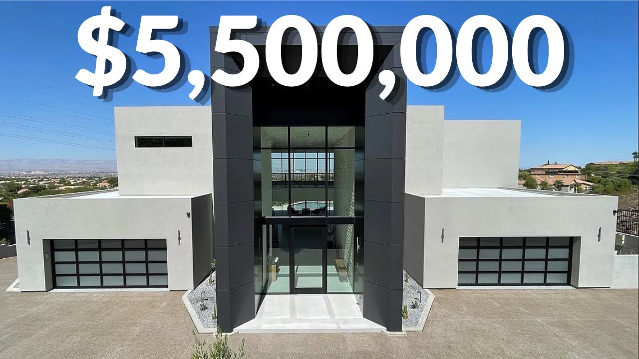 Inside a Dramatic $5,500,000 Mansion With CRAZY Views | Las Vegas Luxury Home Tour