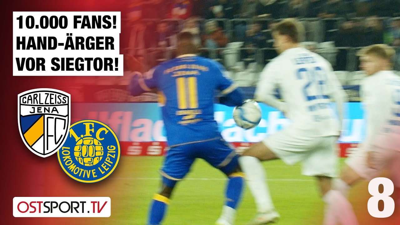 Vor 10.000 Fans! HAND-ÄRGER beim Siegtor: Carl Zeiss Jena - 1. FC Lok Leipzig | Regionalliga Nordost