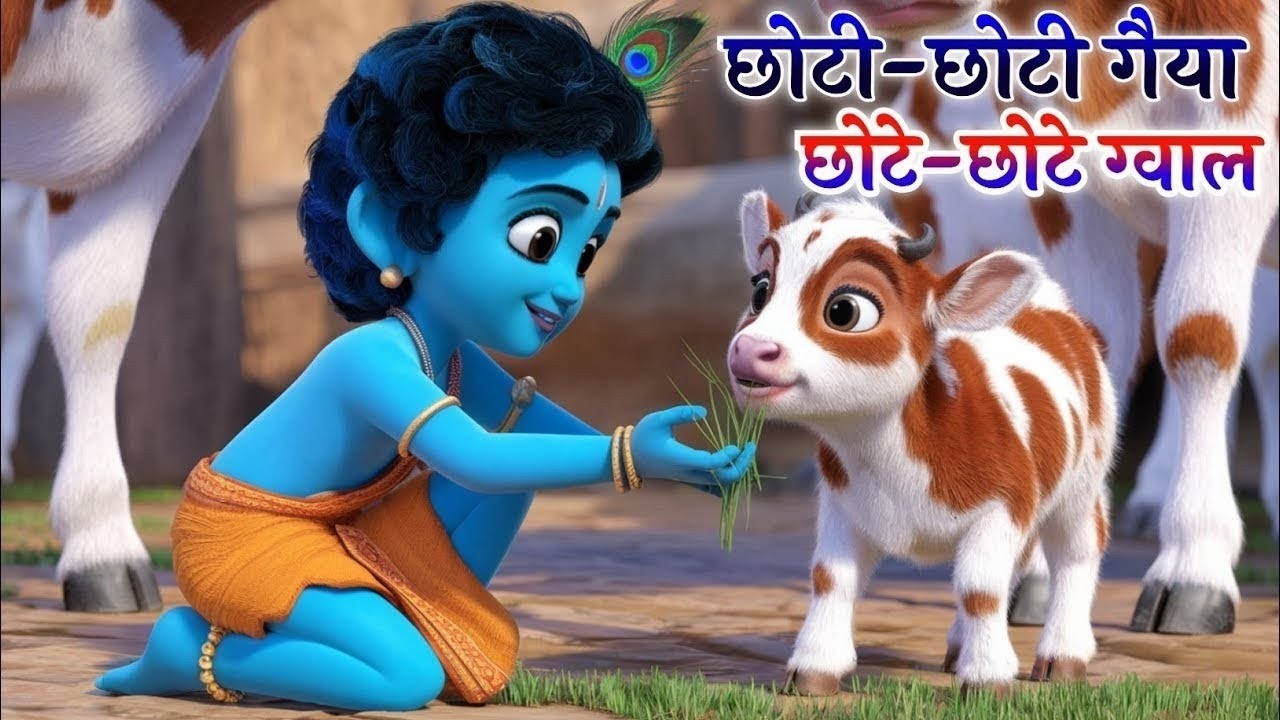 छोटी छोटी गैया छोटे छोटे ग्वाल। Choti Choti Gaiya Chote Chote Gwal। #kanha #krishna #krishnabhajan