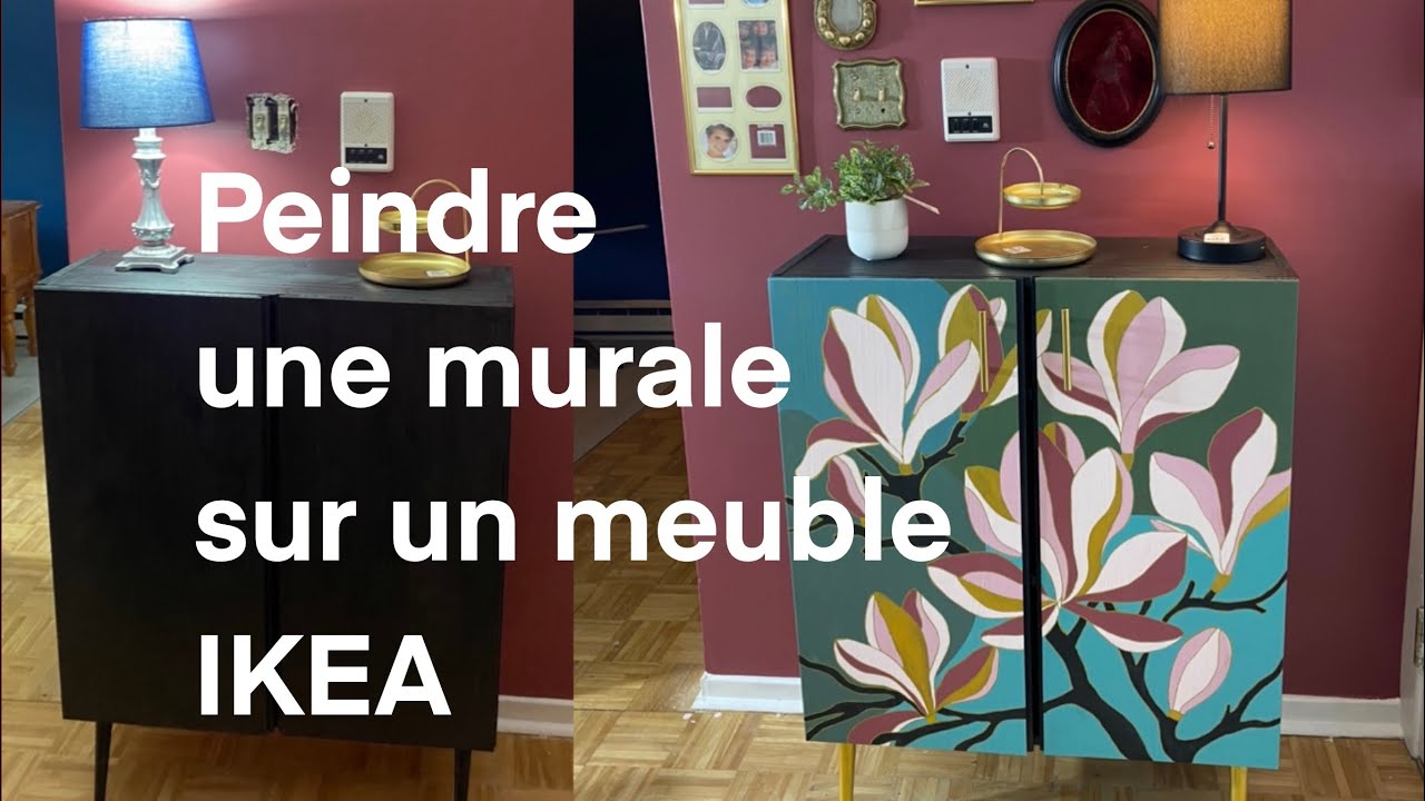 Ma première murale sur un meuble IKEA! #mural #ikeadiy 