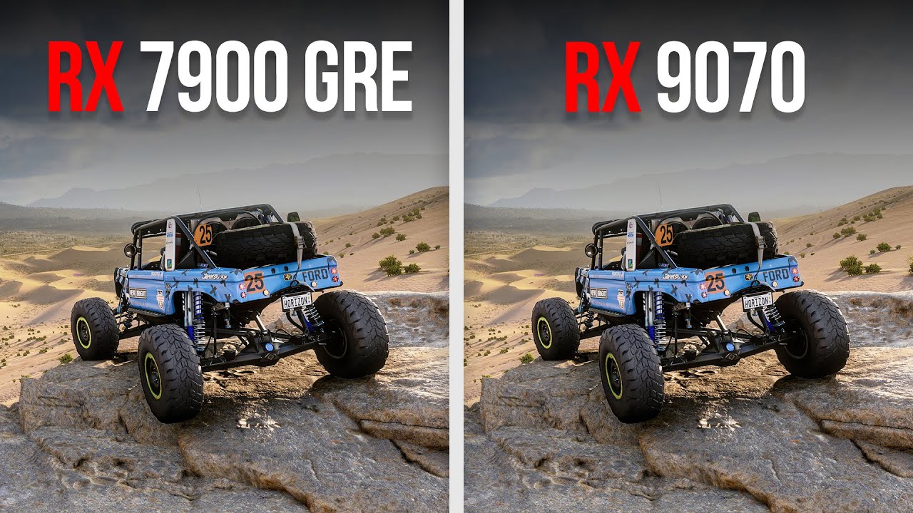 RX 9070 vs. RX 7900 GRE | Comparison in 11 Games (1440p)