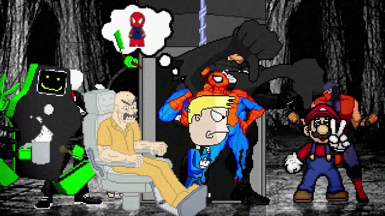 AN Mugen Request #1519: Jailbot, Slenderman, George, Spiderman VS Mario, Ermac, Symbiote S., Venom