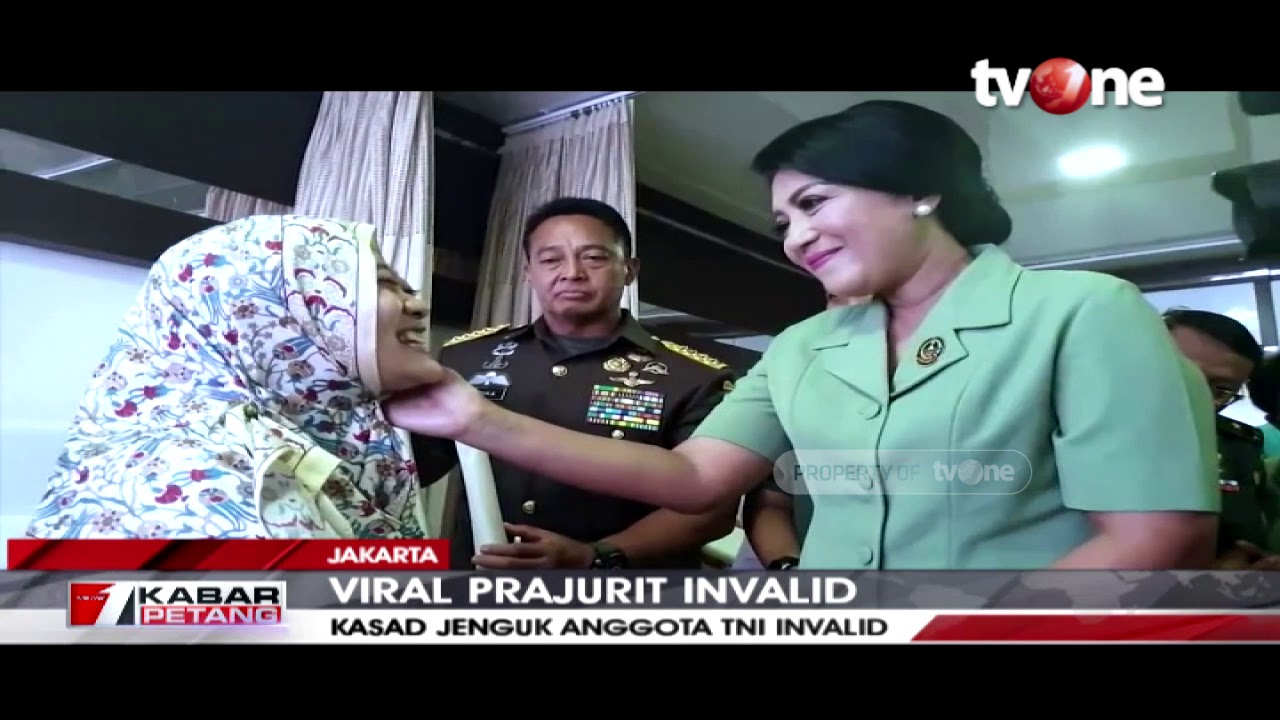 Momen Mengharukan Kasad Jenguk Rizka Nurjanah Anggota TNI yang Derita Tumor Otak