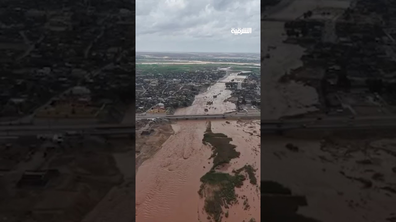 سيول وادي المانعي تداهم مناطق في قضاء القائم الحدودي في محافظة الأنبار