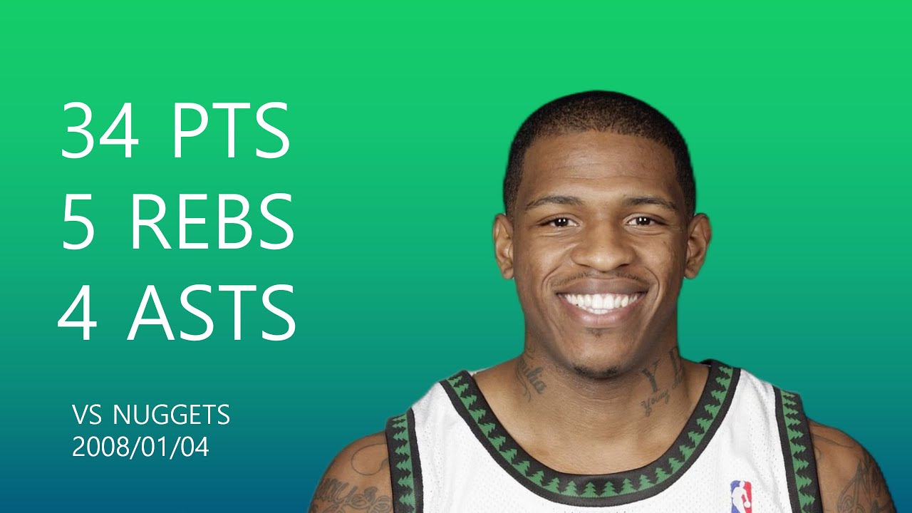 Rashad McCants | 34 pts,5 rebs,4 asts | January 4,2008 | vs DEN