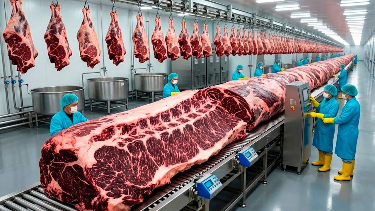 Como 36 MILHÕES de Toneladas de Carne Viram Bacon, Presunto e Spam em Mega Fábricas