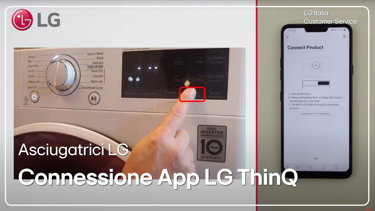 сушилки LG | Как подключить сушилку к приложению LG ThinQ (Android)
