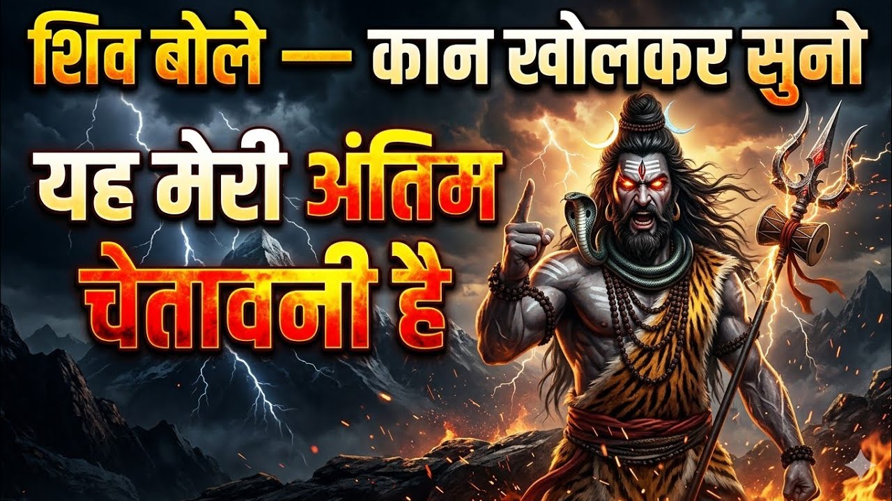 शिव बोले &mdash; कान खोलकर सुनो, यह मेरी अंतिम चेतावनी है 