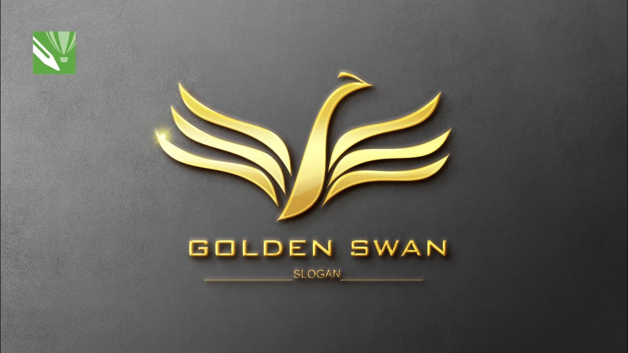 Gold Duck Logo Design | CorelDraw  X7 Tutorial. how to create gold effect in corel