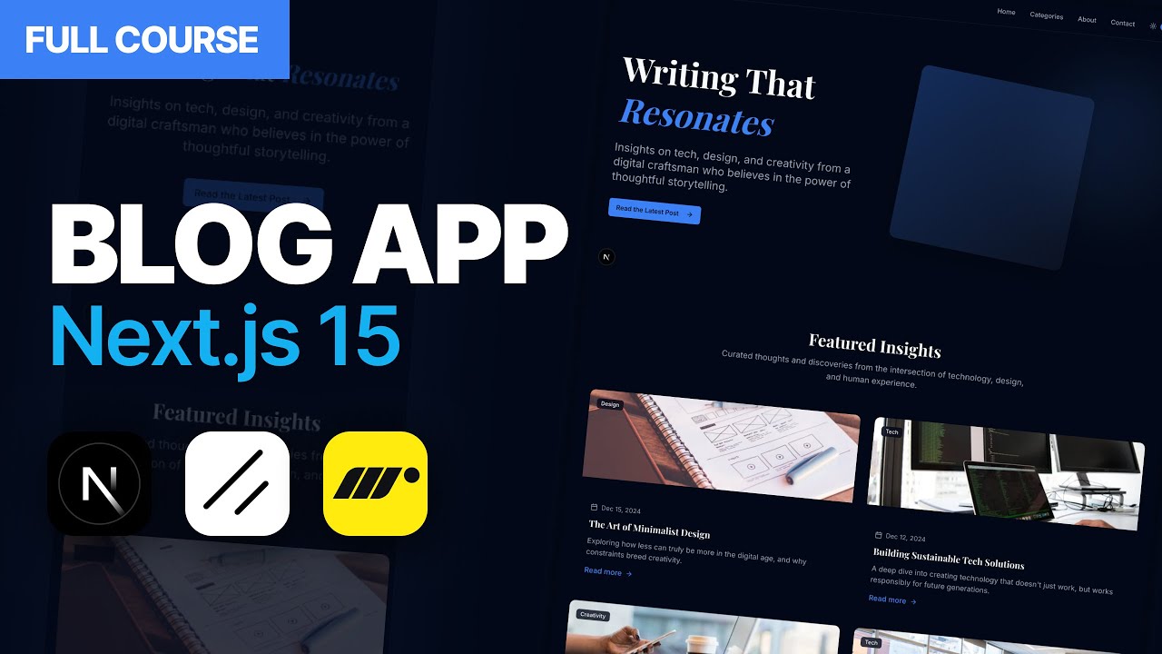 Build & Deploy a Stunning Next.js 15 Blog with Shadcn – Full Course [Free Hosting]