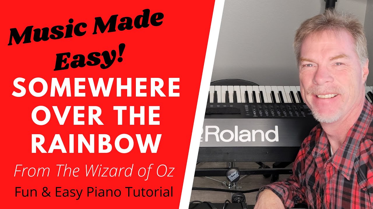 Play Somewhere Over The Rainbow | Judy Garland | Easy Piano Tutorial | Wizard of Oz