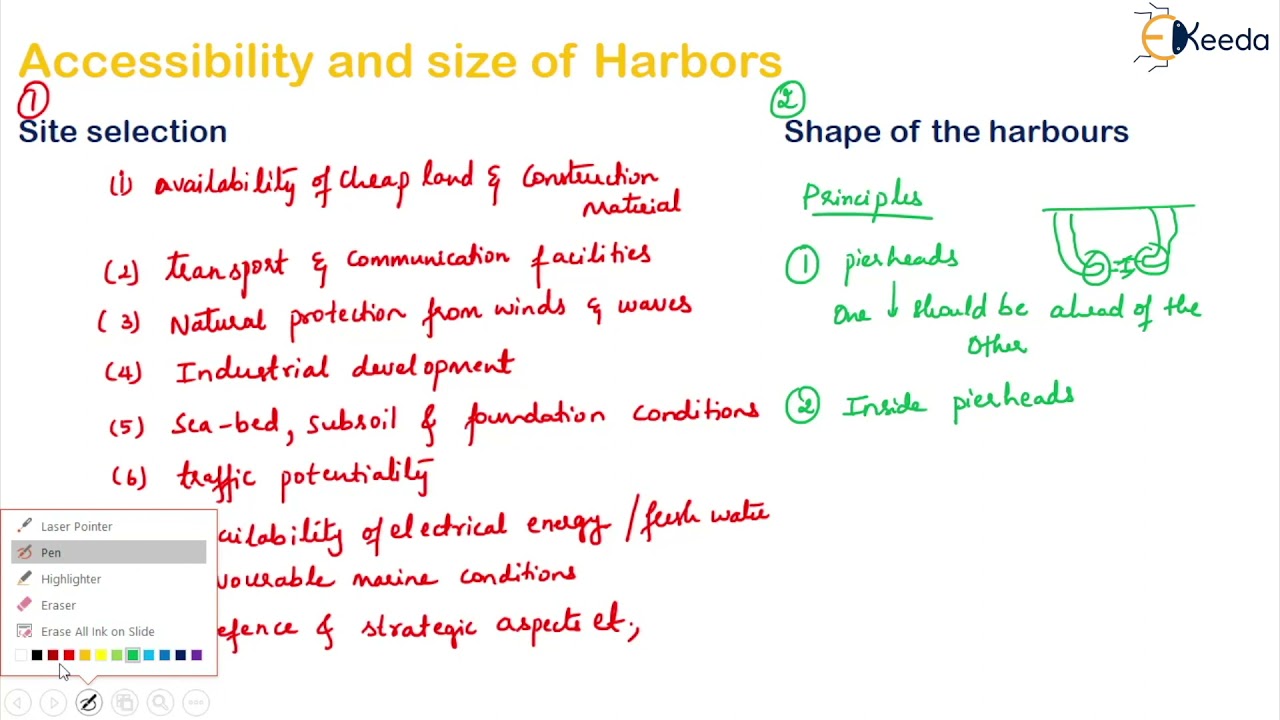 Accessibility and Size of Harbours - Water Transportation- Transportation Engineering 2