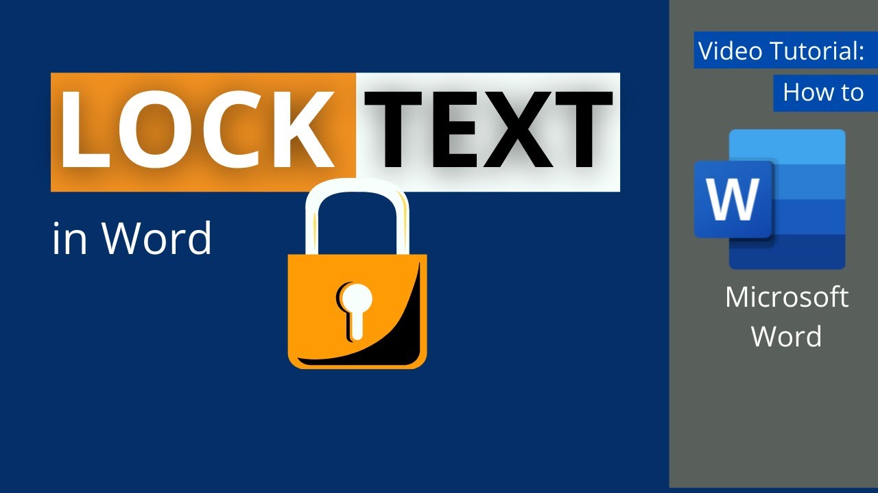 How to Lock Text in Microsoft Word