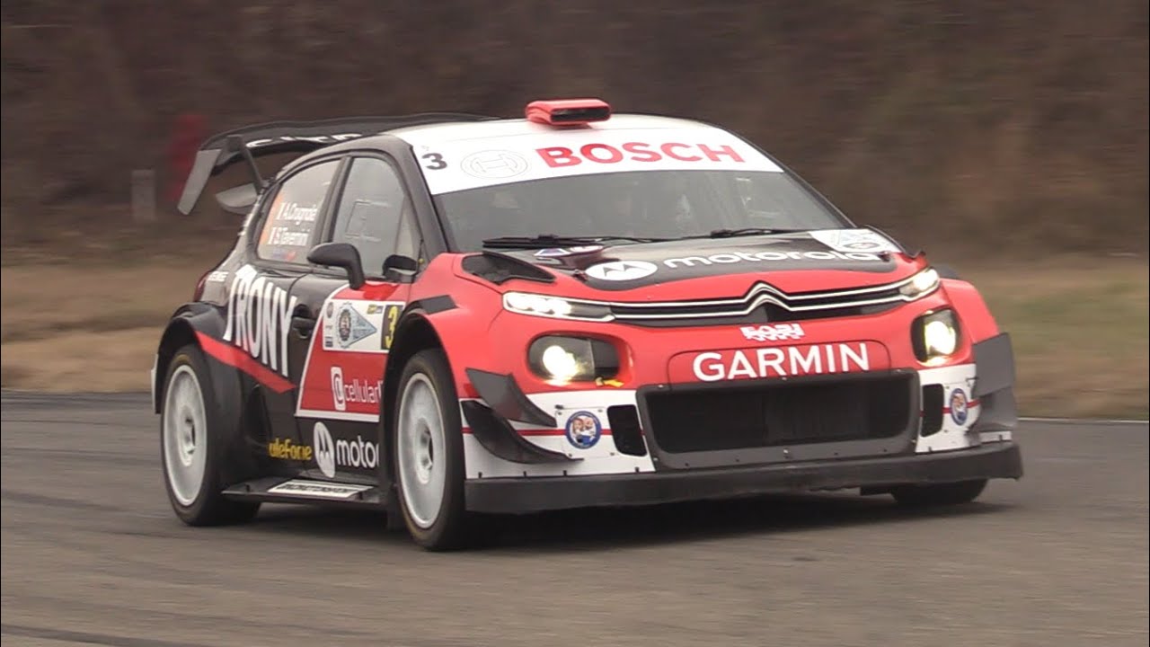 Andrea Crugnola Driving a Citroen C3 WRC Plus at the Pavia Rally Circuit 2025- Great Show & Action