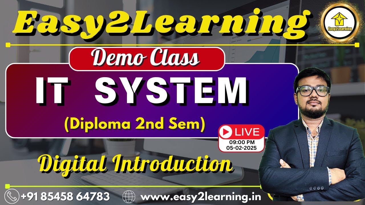 Demo Class for Diploma 2nd Sem| IT System | Digital Introduction |  by David sir