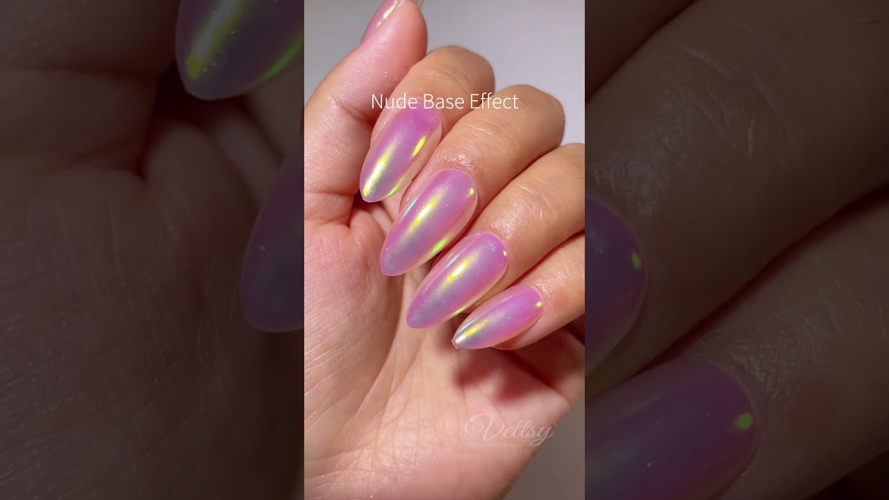 Vettsy Mermaid Nail Powder-02 Swatch |Mermaid Chrome Nails #nailart #nailinspo