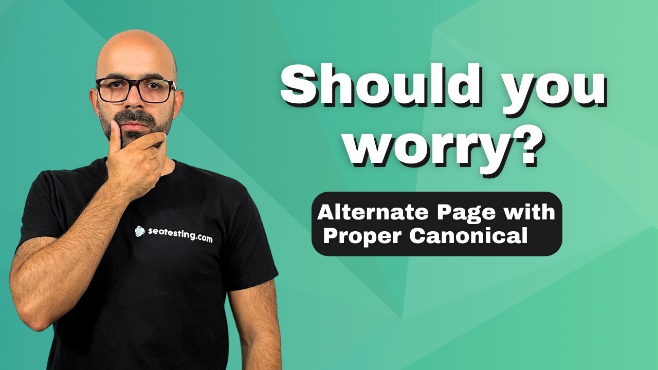 How to Fix Alternate Page with Proper Canonical?