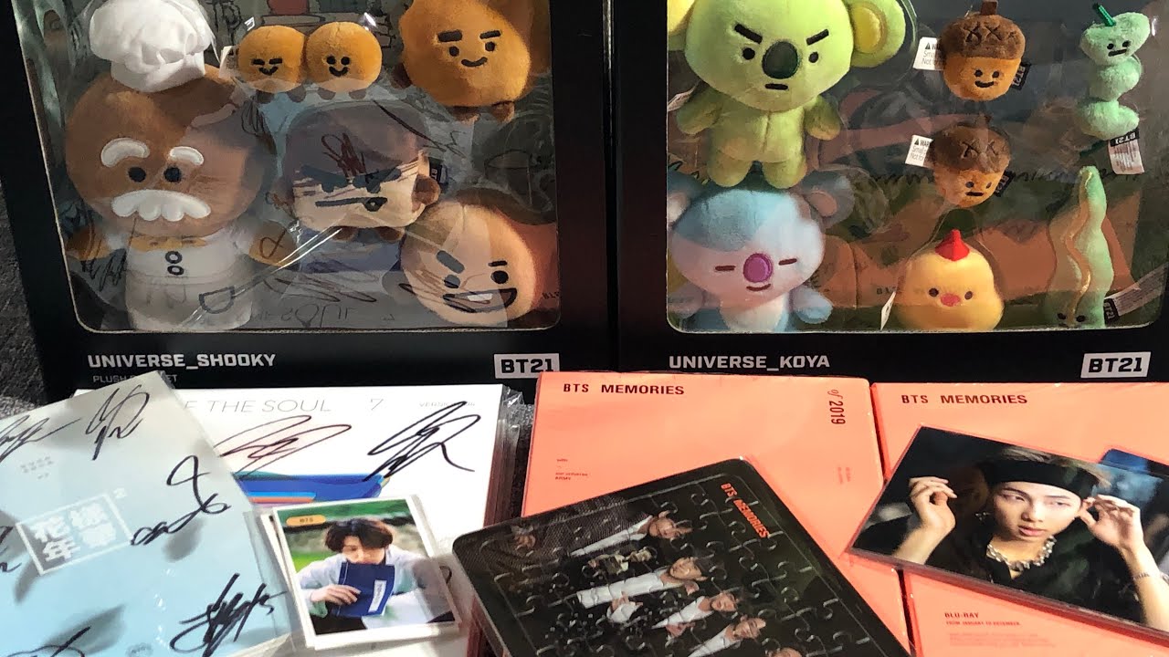 UNBOXING ~ BTS HAUL Memories of 2019 Blu-ray Signed Albums & BT21 UNIVERSE DOLLS