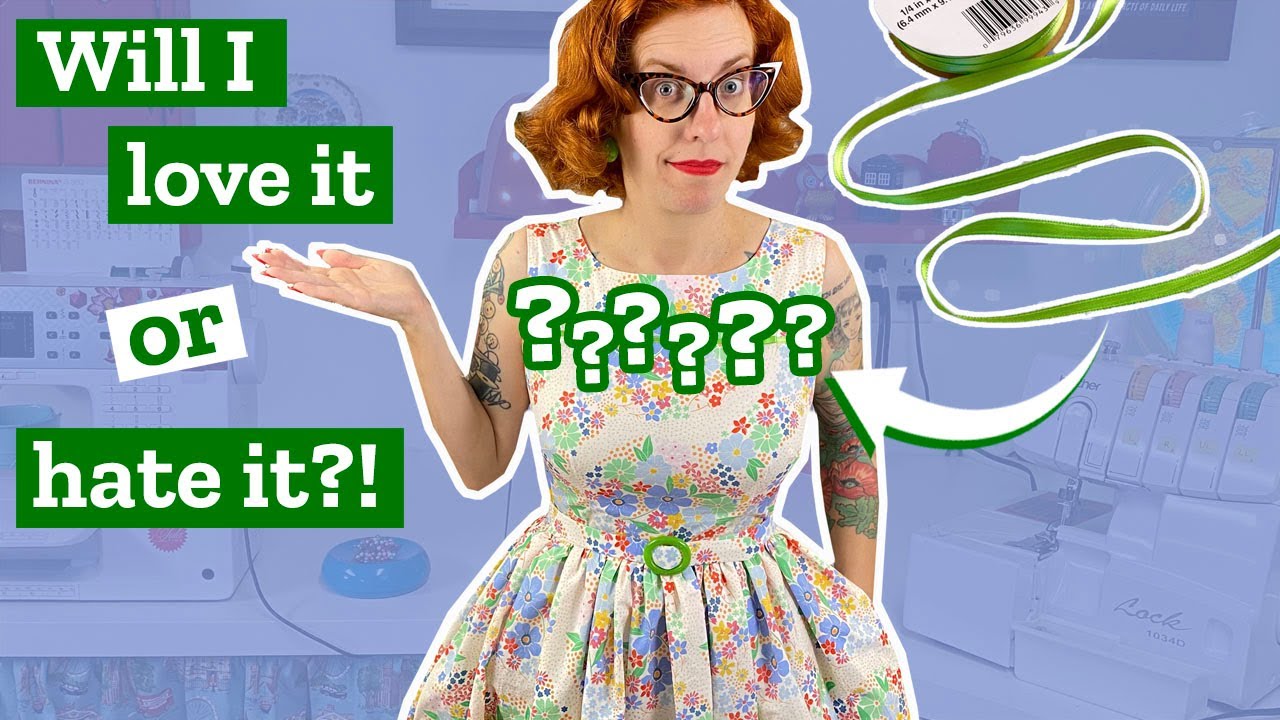 First time sewing a vintage dress with ribbon trim (but will I love it?)