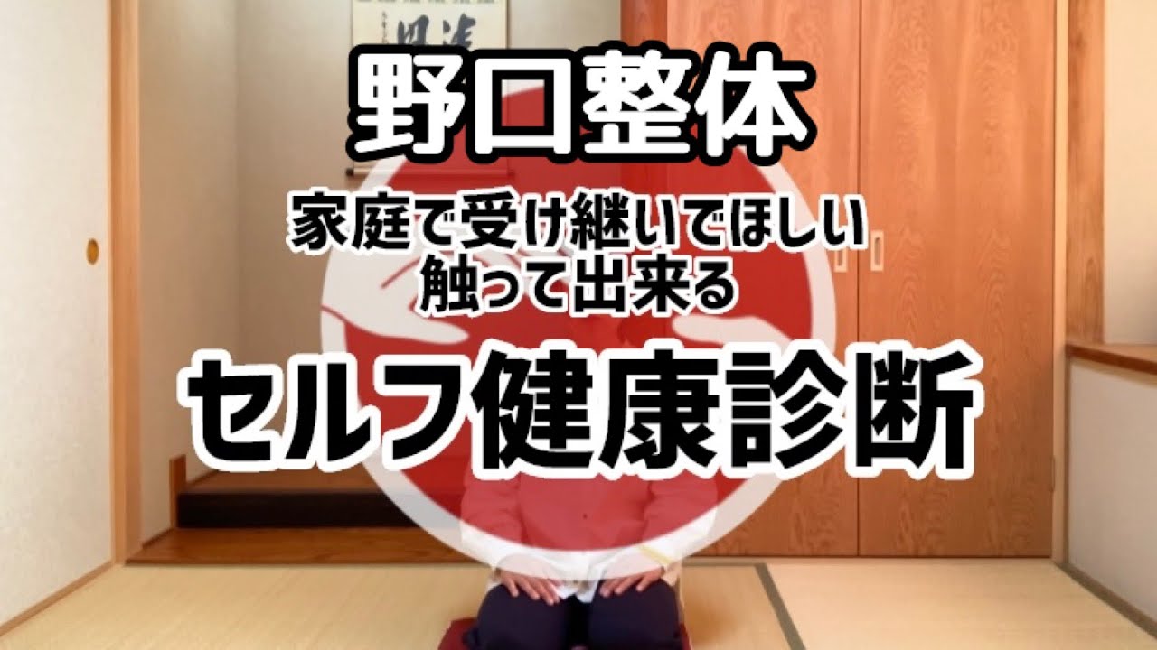 【野口整体 】- 日常の触れる健康診断 -