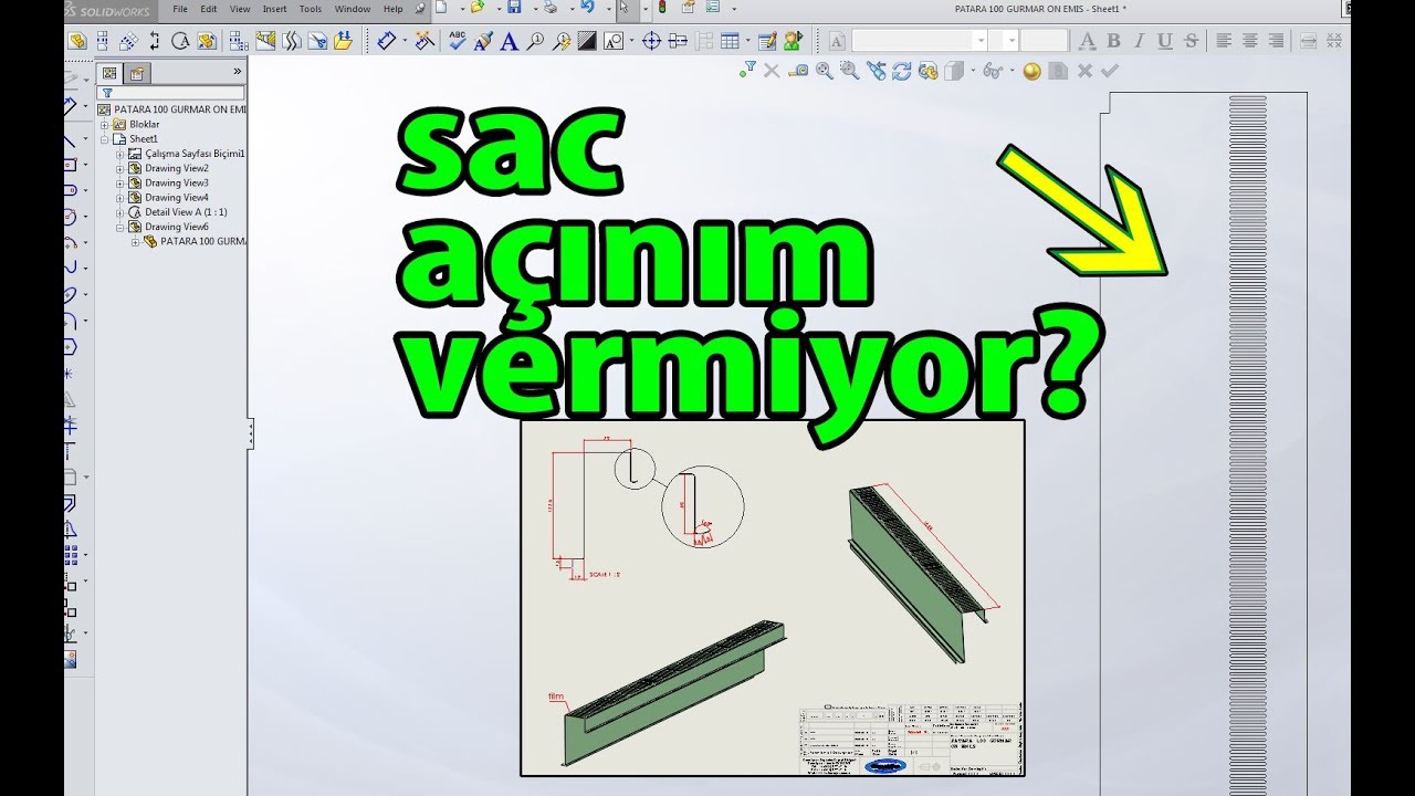 SolidWorks | Sac Levha - Açınım Alamıyorsanız Ne Yapmalısınız?