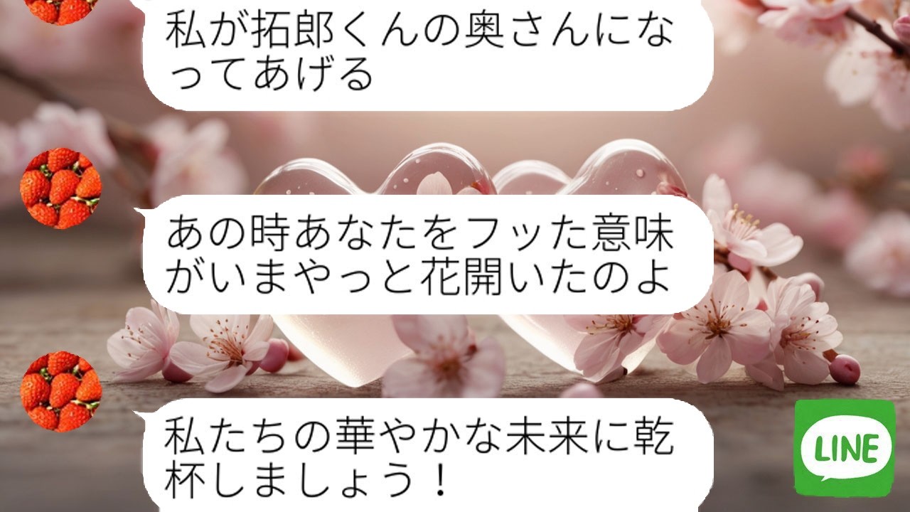 【LINE】昔振った同級生から突然の連絡。玉の輿狙いだと気づき、淡々と返した結果が痛快だった…