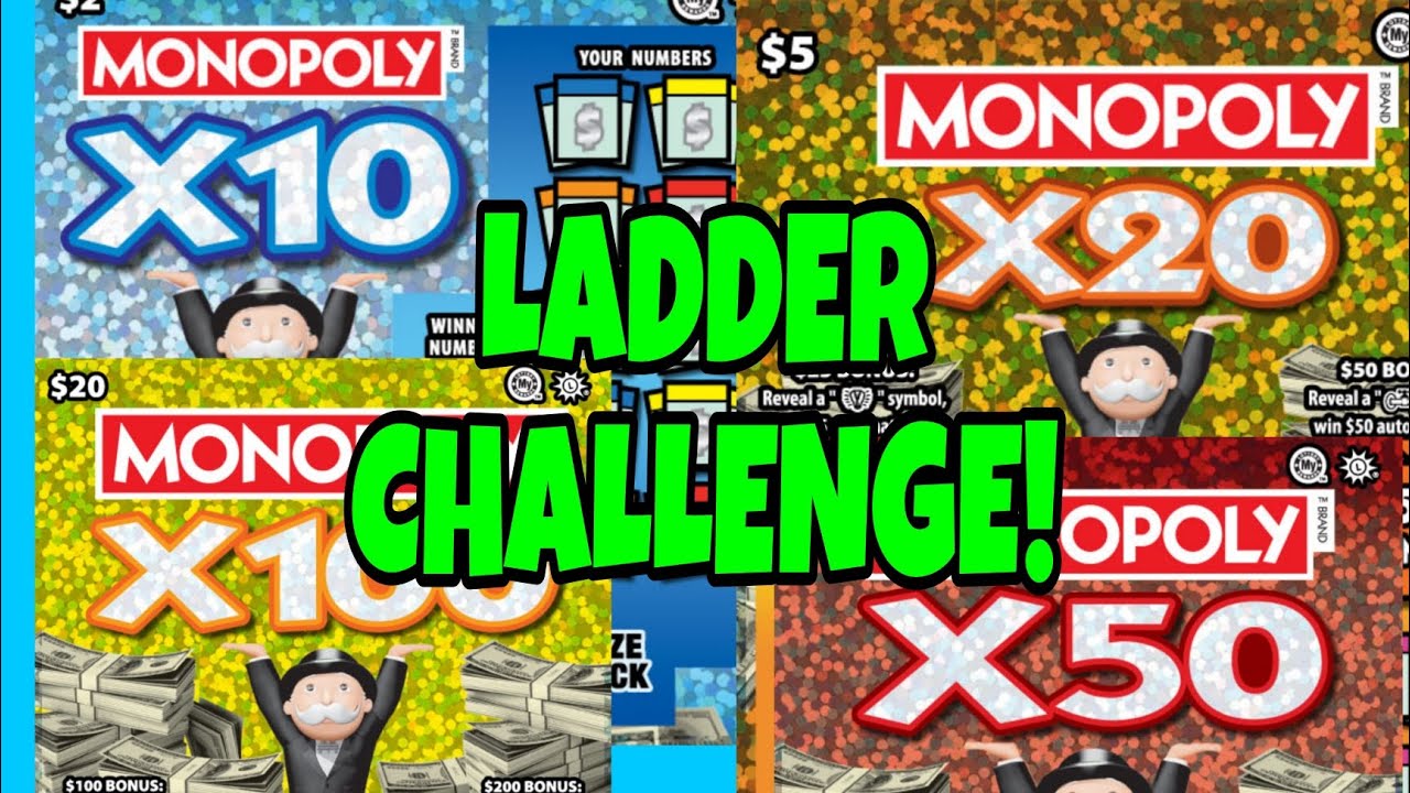 HOW FAR CAN $64 TAKE ME? MONOPOLY MD LOTTERY SCRATCH OFF TICKETS LADDER CLIMB!
