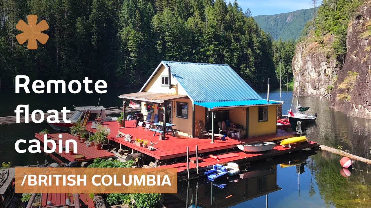 Off-grid float cabin: retirement tiny dream home in BC wilderness